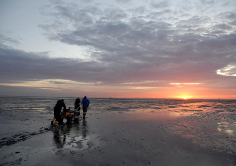 Suche nach überfluteten Siedlungsspuren im Wattenmeer